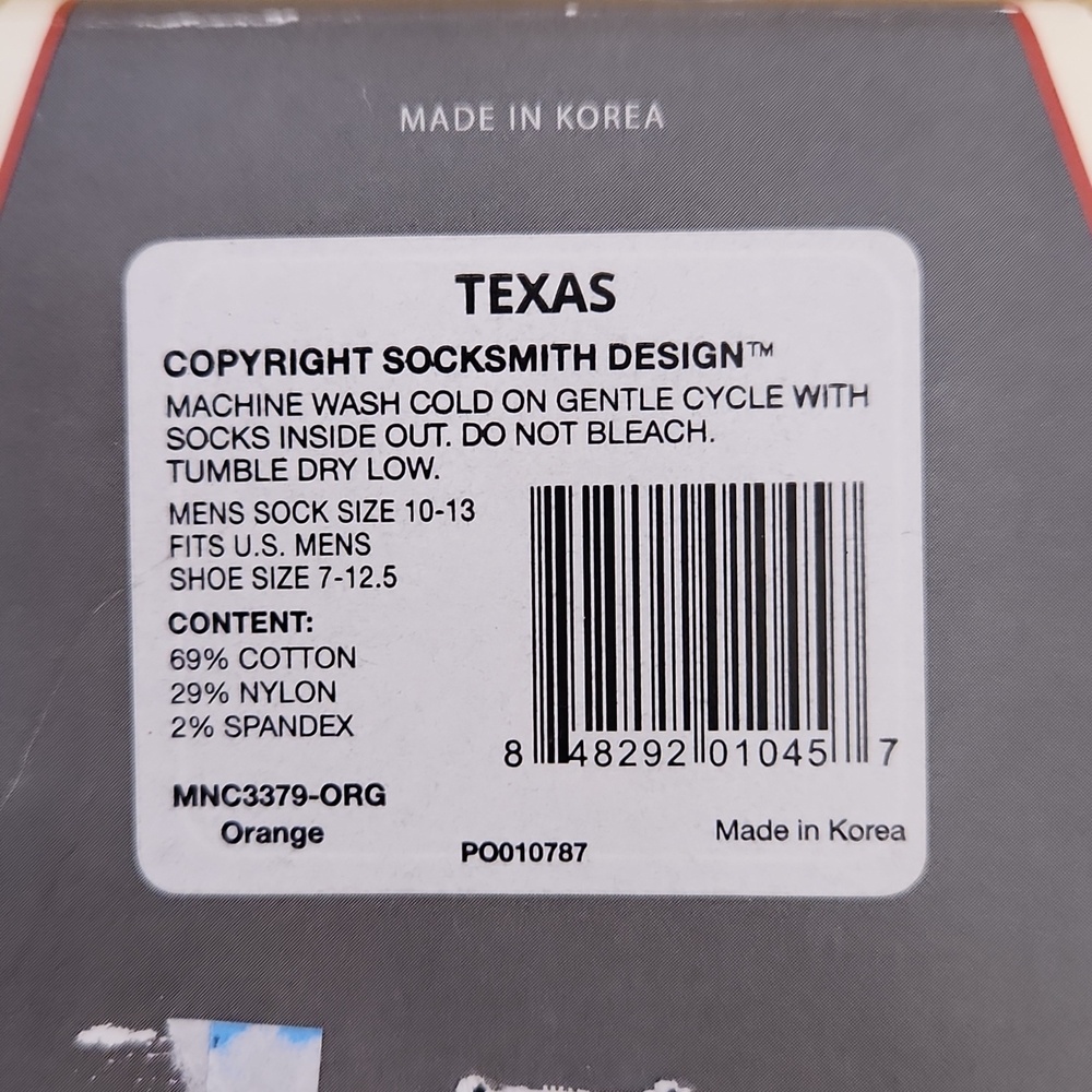 SOCKSMITH Texas Themed Novelty Crew Socks - Picture 4 of 5